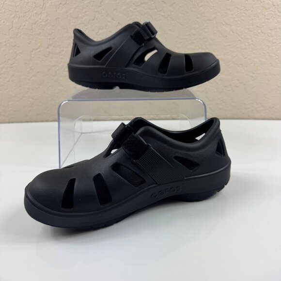 Oofos OOcandoo Recovery Sandal Unisex M6 W8 Black Comfort Orthotic Slip On - Picture 1 of 10